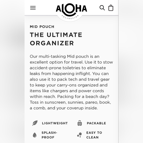 ALOHA Collection SOLD OUT Tema'e Samudra Tahiti Special Edition Mid Pouch - Picture 11 of 11